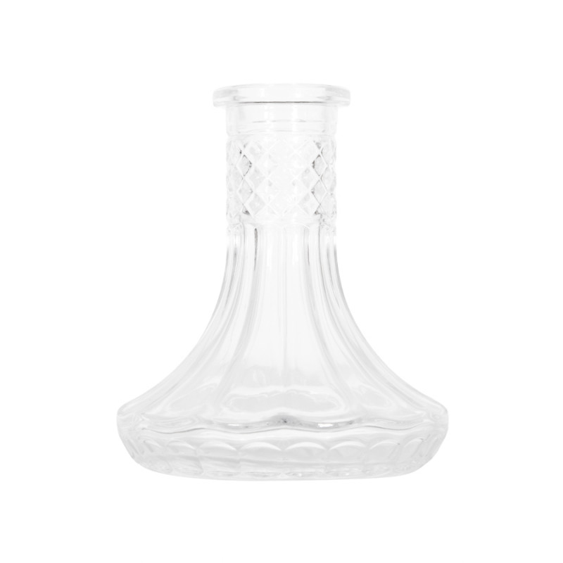 Base de cristal mini tallada transparente Clear Pattern