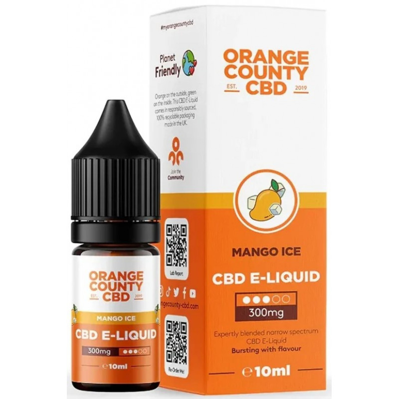 Orange County CBD E-líquido Mango Ice, CBD 300 mg, 10 ml