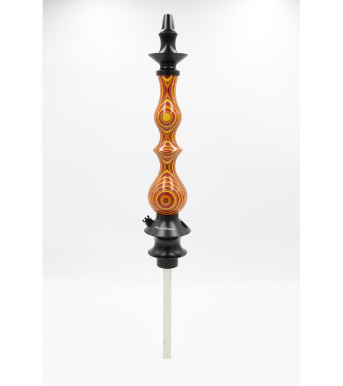 Cachimba Regal Hookah Queen Exotic Wood Red/Yellow