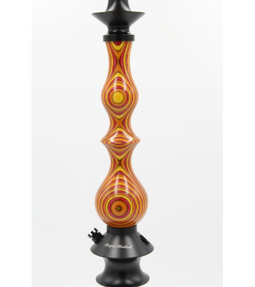 Cachimba Regal Hookah Queen Exotic Wood Red/Yellow