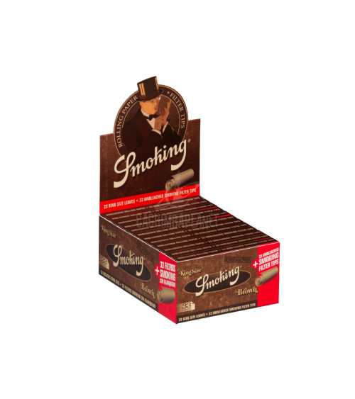 Papel Smoking Brown King Size Unbleached (Incluye filtros)