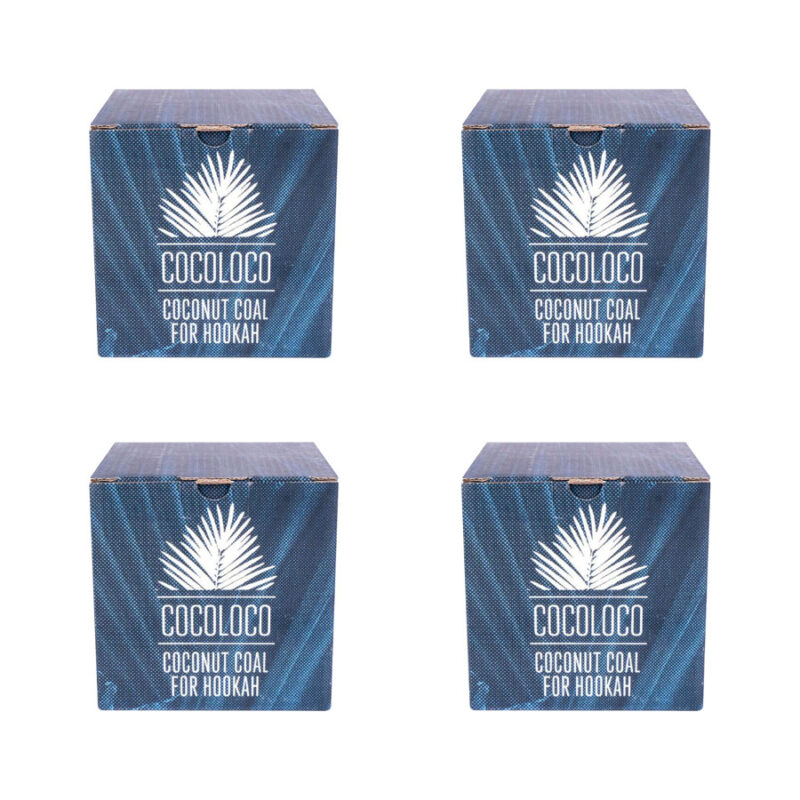 Pack 4kg carbones naturales Cocoloco 26mm para cachimba - 4 cajas de carbón coconut coal