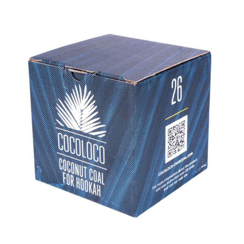 Pack 4kg carbones naturales Cocoloco 26mm para hookah - Carbón coconut coal