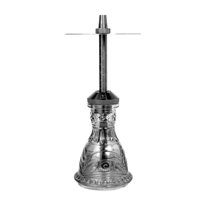 Cachimba Mr Shisha Baby Pro - Cachimba pequeña para principiantes color negro y transparente