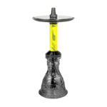 Cachimba Mr Shisha Baby Pro negra con vástago amarillo - cachimba para principiantes