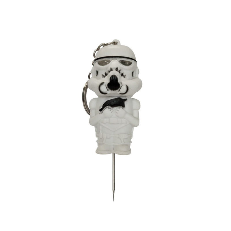 Punzón llavero Stormtrooper Star Wars, accesorio coleccionable blanco y negro