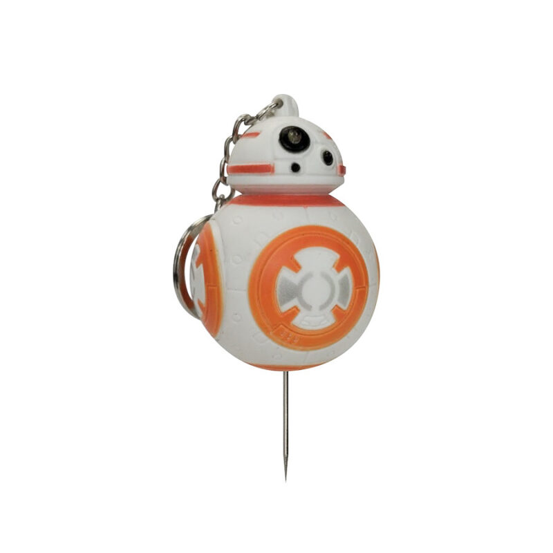 Punzón llavero BB-8 Star Wars, accesorio metal naranja y blanco