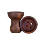 Cazoleta turca Helium Bowl x Raf Shisha Moloko para cachimbas, diseño madera oscura