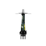 Cachimba Amotion Valve premium negra con válvula de control de flujo de aire
