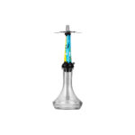 Cachimba Amotion Valve premium con válvula de control, tubo de cristal y vástago azul y amarillo