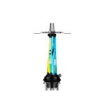 Cachimba Amotion Valve premium azul y amarilla con válvula de aire - Cachimbas España