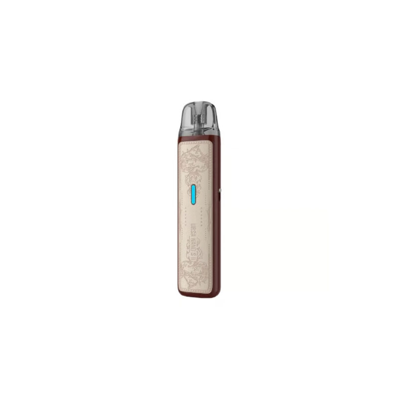 Lost Vape Ursa Nano S2 pod recargable marrón y beige con pantalla LED azul