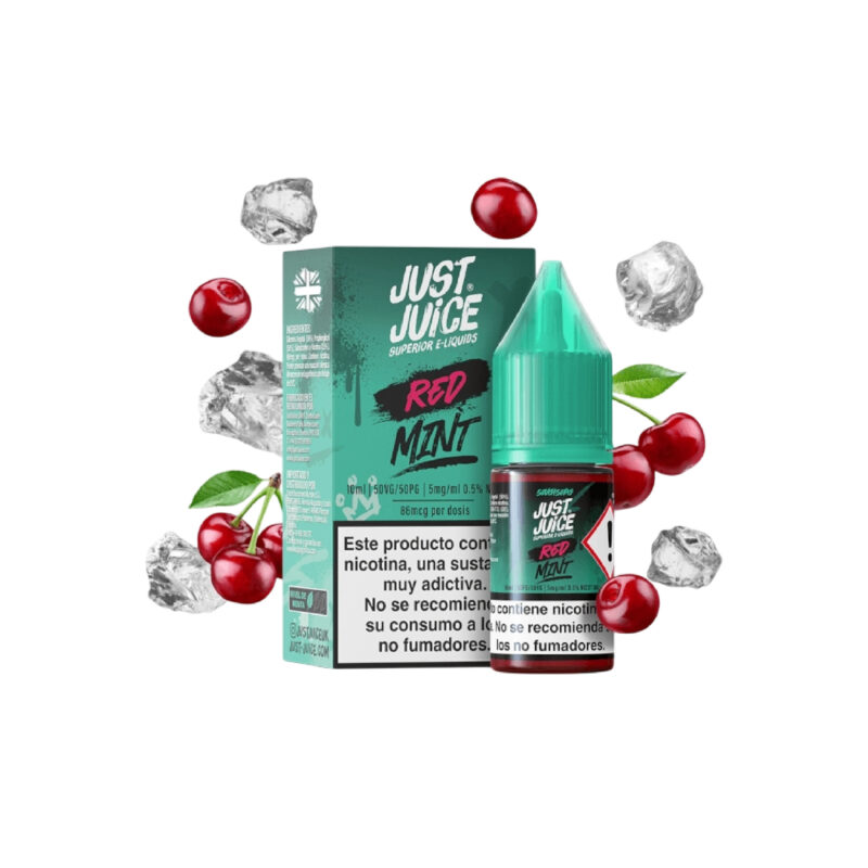 Just Juice Red Mint 10ml sales nicotina cereza menta hielo líquido vaping