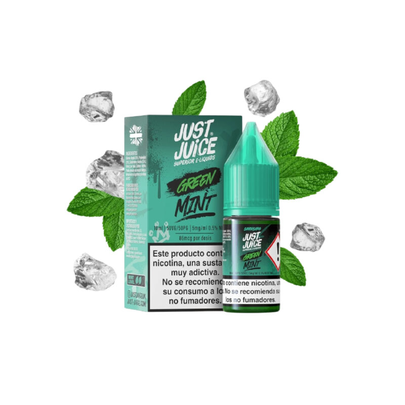 Just Juice Salt Mint Green 10ml 20mg - Líquido nicotina sales cachimba España