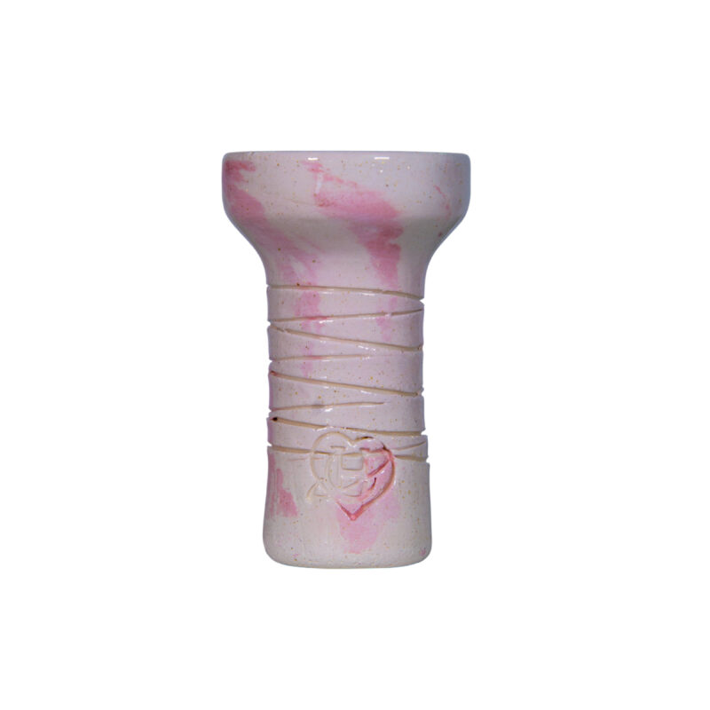 Cazoleta Helium Bowl Temptation rosa con diseño corazón y ataduras, cazoleta turca premium