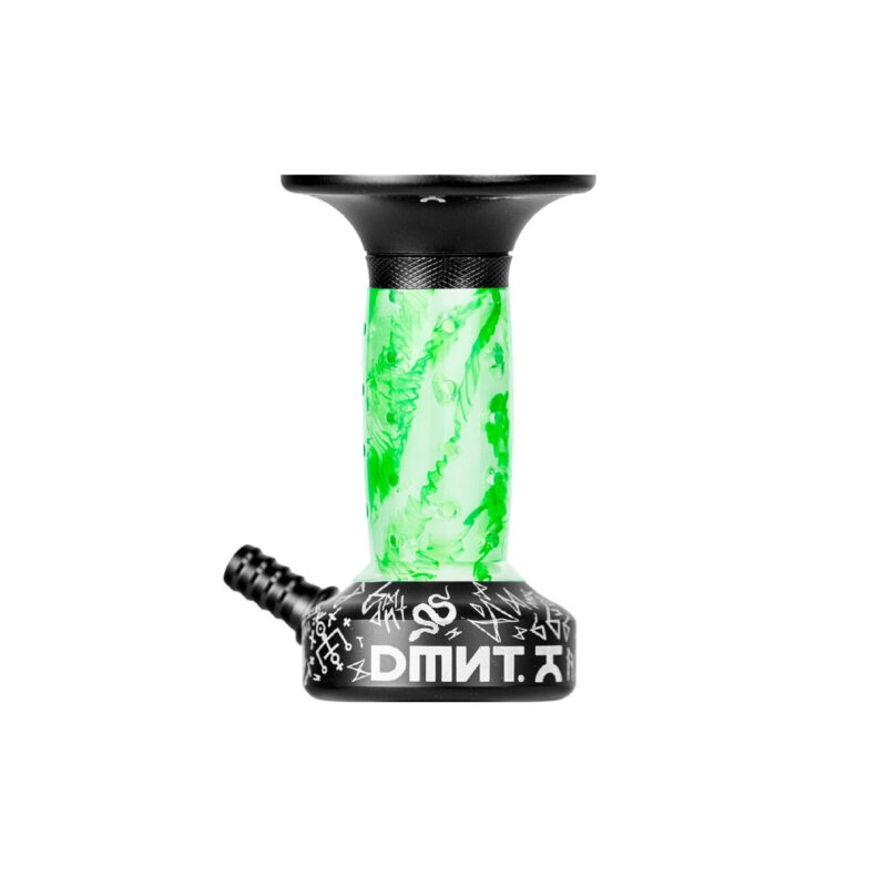 Cachimba DMNT Alkimia verde y negra, cachimba mediana de diseño moderno para fumar