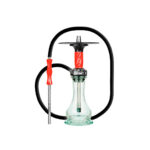 Cachimba DMNT Alkimia mediana con tubo negro, vaso verde y boquilla roja - cachimbas España