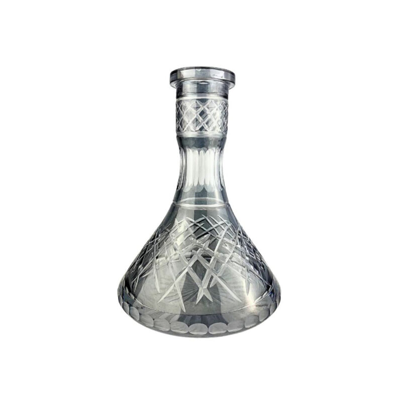 Base de cristal grande DASH CUTS PRO GREY para cachimba - Base cachimba diseño moderno