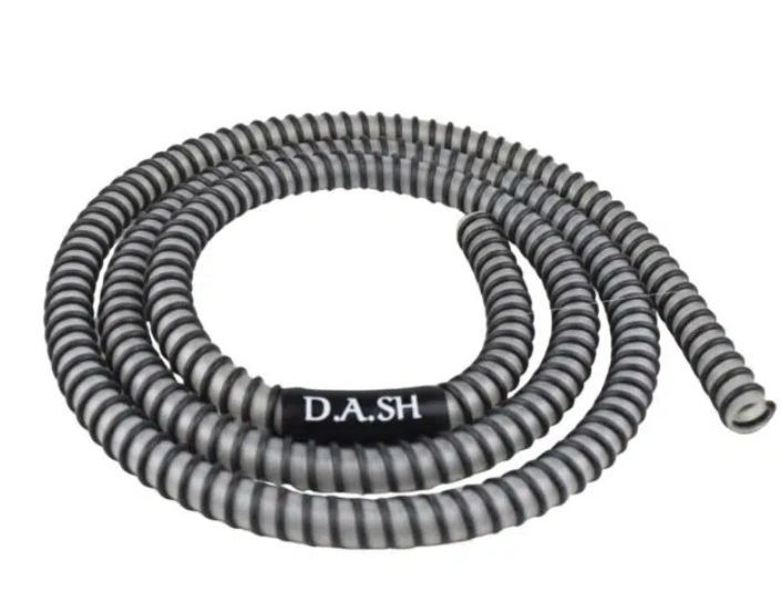 Manguera para cachimba DASH BLITZ gris con espiras flexibles, accesorio cachimba de calidad