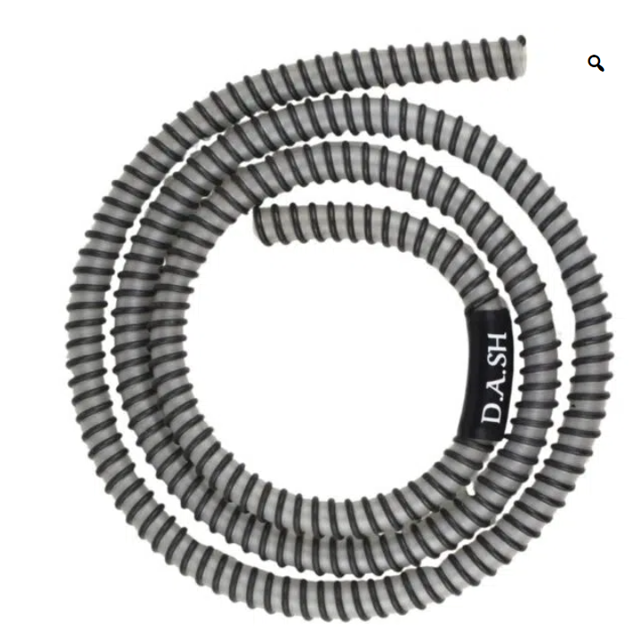 Manguera para cachimba Dash Blitz gris espiral flexible de calidad