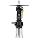 Cachimba Amotion Flash Bang Black - Cachimba mediana de diseño moderno con vaso de cristal