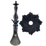 Cachimba Karma 3.0 Mini Stripe Black premium, diseño elegante con vaso decorativo