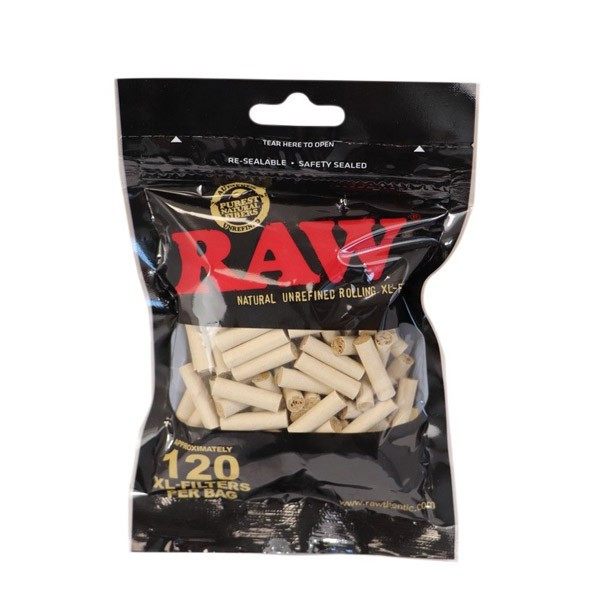 RAW Black Classic Filter Tips 120 - Filtros naturales para cachimbas y pipas de agua