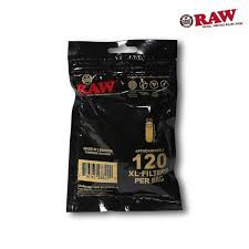 RAW Black Classic Filter Tips 120 - Filtros para cachimbas y pipas de agua profesionales