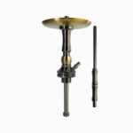 Cachimba Mr Shisha Mini Valhalla - Shisha mini premium con vástago negro y bandeja dorada
