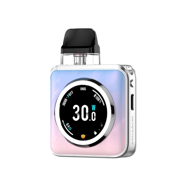 Vaporesso Xross Nano 5 pod recargable 30W pantalla circular azul rosa