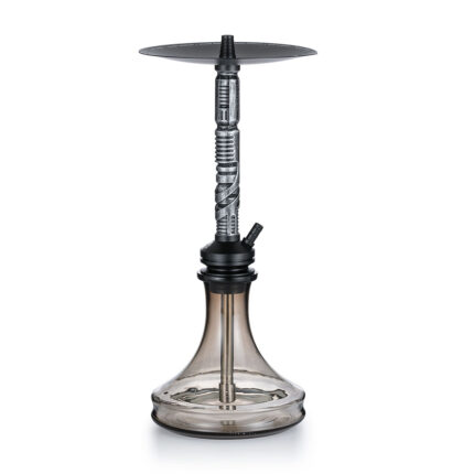 Cachimba mini WANDY CHAOS MINI SABER Silver - Pipa agua compacta con vástago plateado y base cristal