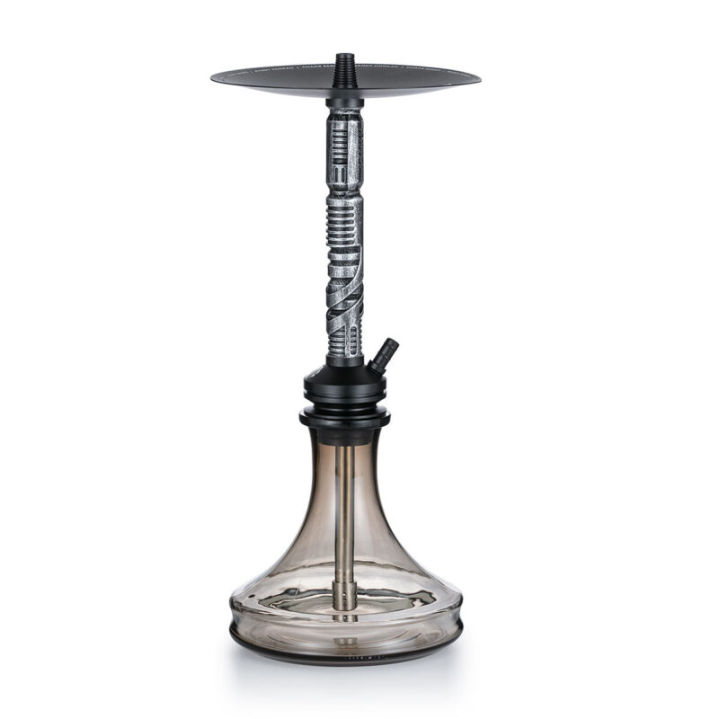 Cachimba mini WANDY CHAOS MINI SABER Silver - Pipa agua compacta con vástago plateado y base cristal