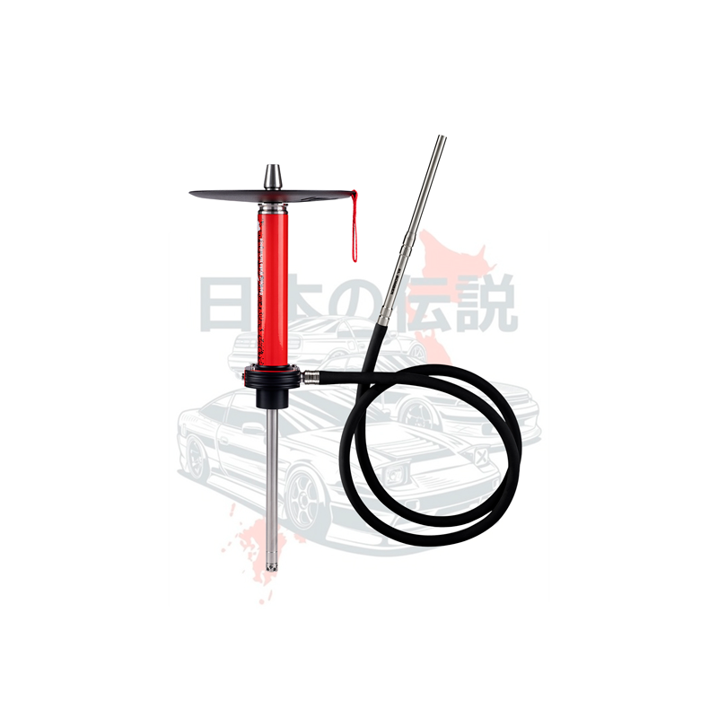 Cachimba ELBOMBER Hookah Mid Night premium roja con manguera negra
