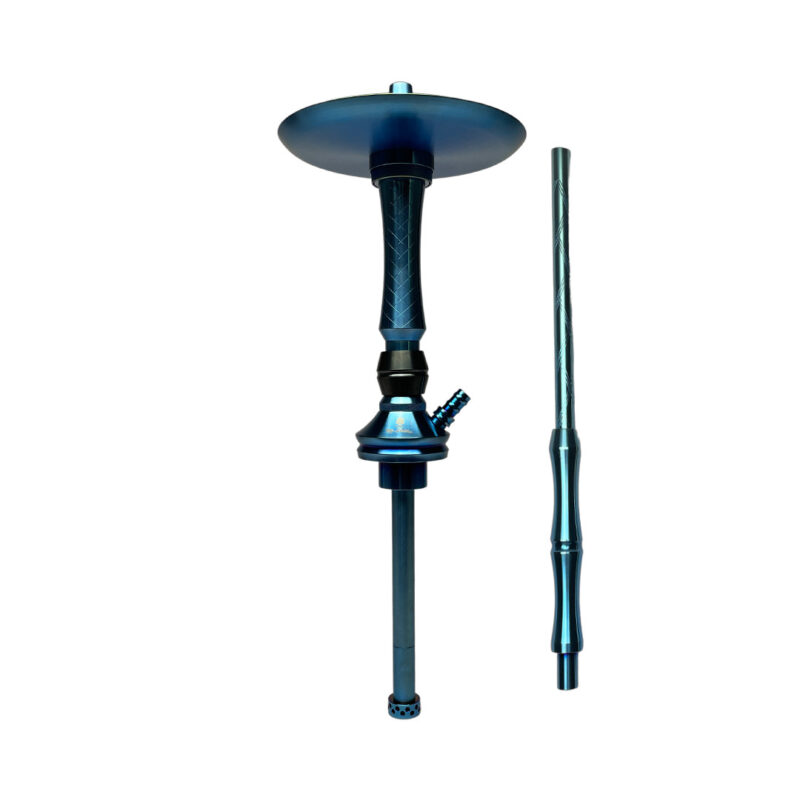 Cachimba Mr Shisha Valhalla Blue - Shisha mediana color azul con tubo y manguera