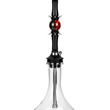 Cachimba Moze Sphere 2 Lucent Mars premium con bola roja y base cristal transparente