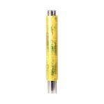 Tubo de inmersión de resina Helium Elysium amarillo con detalles en plata para cachimbas