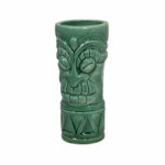 Vaso Coctelería Tiki Verde - Accesorio tropical para cócteles y bebidas