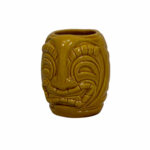 Vaso Tiki Amarillo para cócteles, accesorio de coctelería tropical hawaiano