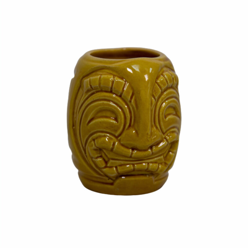 Vaso Tiki amarillo para cócteles, accesorio decorativo de coctelería tropical