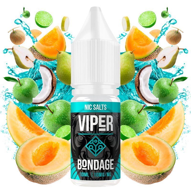 Viper Nic Salt Bondage 10ml - Líquido nicotina sabor frutal melocotón lima coco