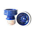 Cazoleta turca ELNS Siroco 2.0 azul con agujeros para cachimba - Producto cachimbas España