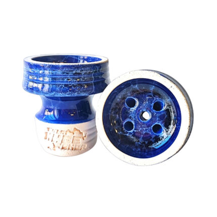 Cazoleta turca ELNS Siroco 2.0 azul con agujeros para cachimba - Producto cachimbas España