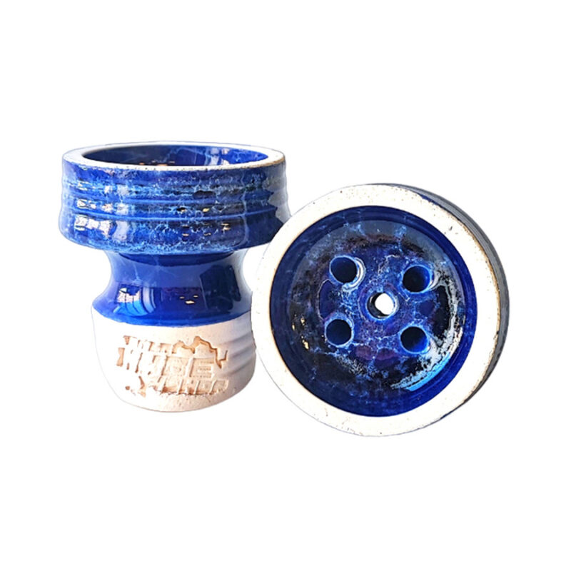 Cazoleta turca ELNS Siroco 2.0 azul con agujeros para cachimba - Producto cachimbas España