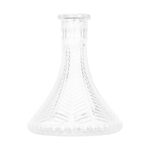 Base de cristal grande tallada transparente Spike para cachimba - diseño decorativo