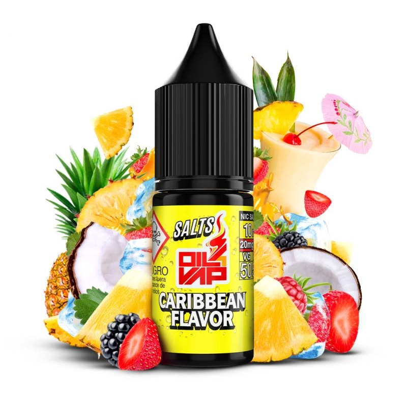 Oil4Vap Caribbean Flavor 10ml líquido vapeo sin nicotina con sabor tropical piña coco fresa