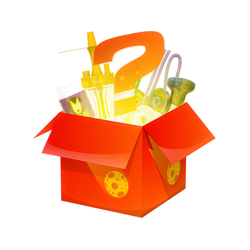 Mystery Box Asteroide con accesorios cachimbas España - sorpresa cachimba