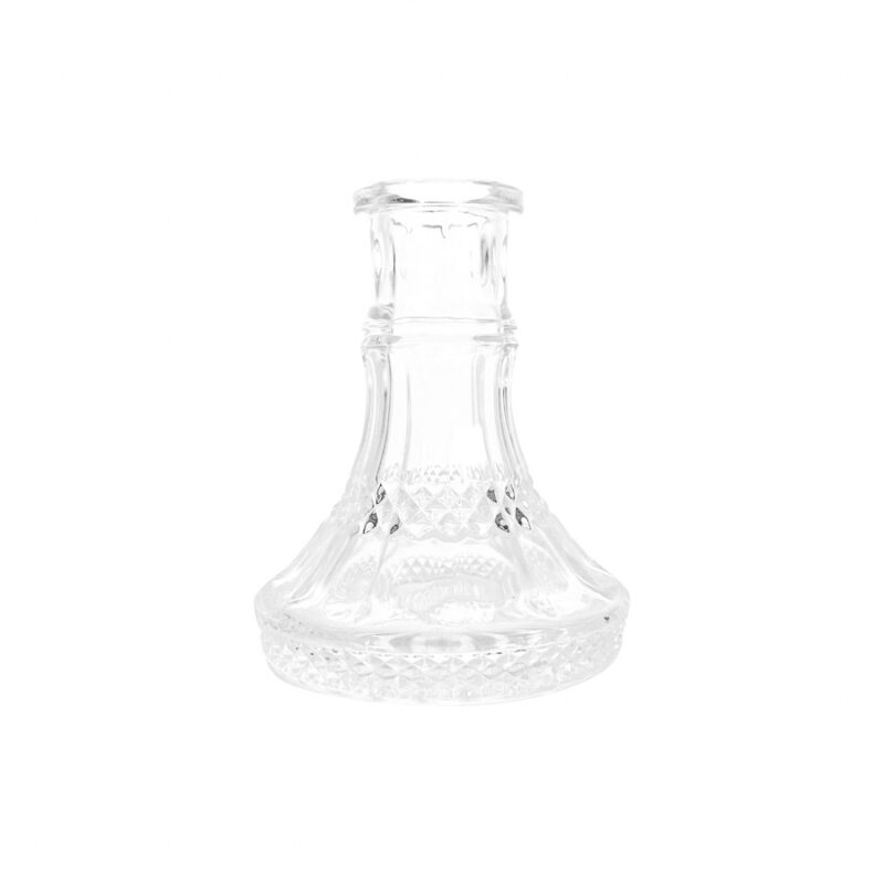 Base de cristal mini tallada transparente Ring Cut para cachimba
