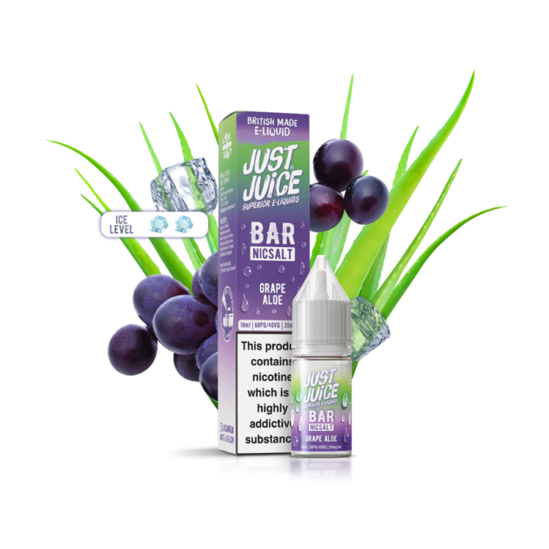 Just Juice Bar Salts Grape Aloe - Líquido nicotina sales 10ml con hielo