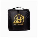 Mochila de transporte Helium negra con logo dorado - accesorio para cachimbas