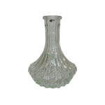 Base de cristal grande VG Medusa Transparente para cachimba, base decorativa con diseño acanalado